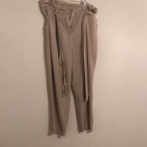 Flowy khaki pants